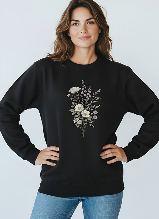 Wildflower Study Premium Crewneck Sweatshirt