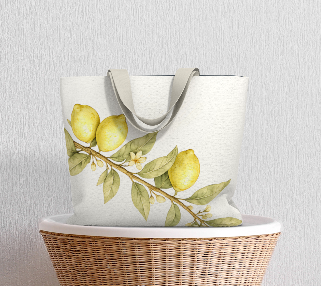 Lemon Branch Cotton Market Tote