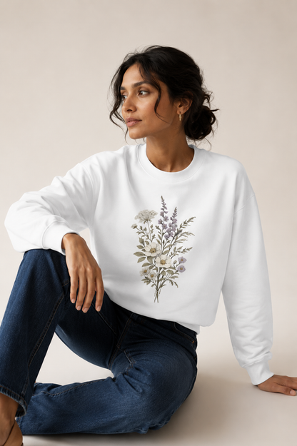 Wildflower Study Premium Crewneck Sweatshirt