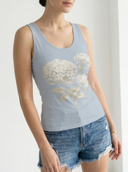 Hydrangea Study Slim-Fit Tank Top
