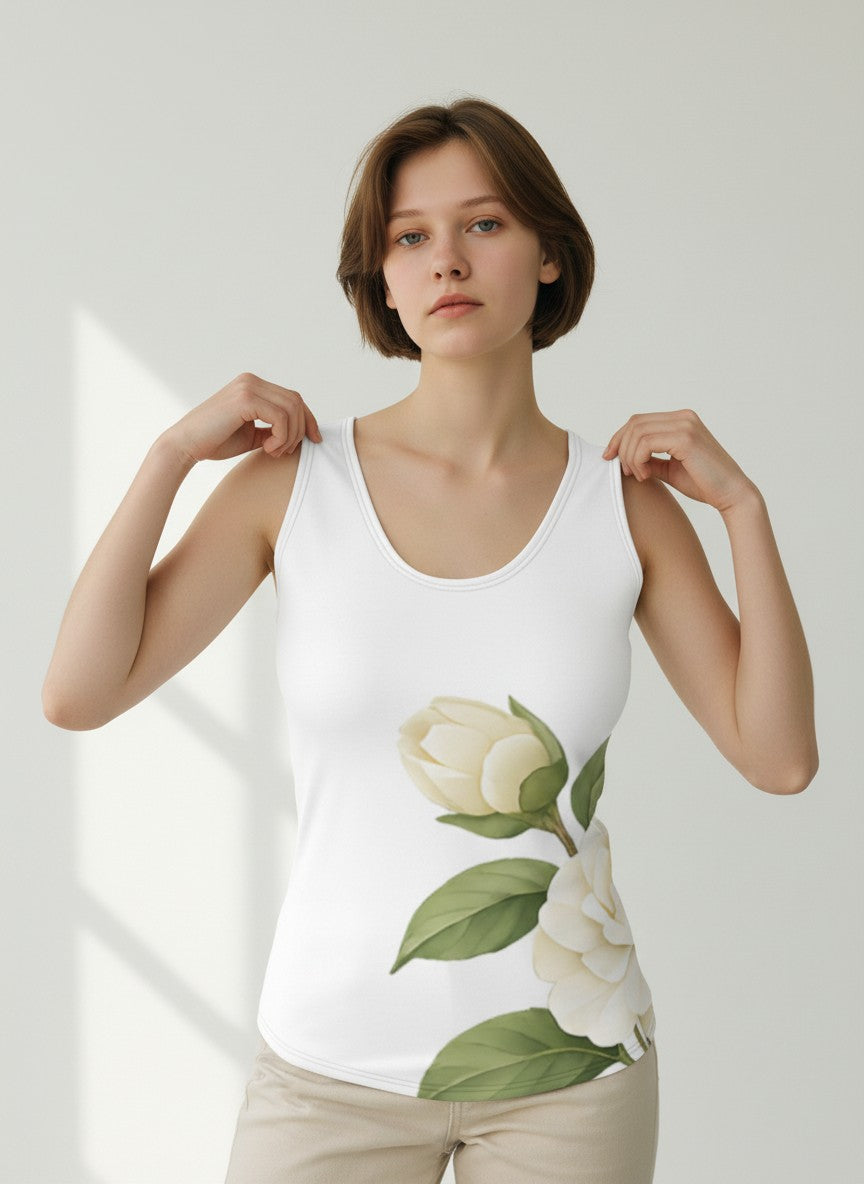 Camellia Study Slim-Fit Tank Top