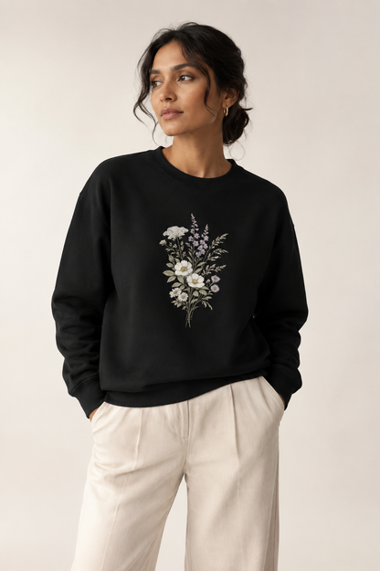 Wildflower Study Premium Crewneck Sweatshirt