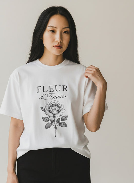 Fleur d'Amour Premium Graphic T-Shirt